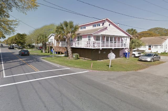 Folly Beach accident scene