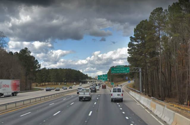 I-40 near Airport Boulevard exit