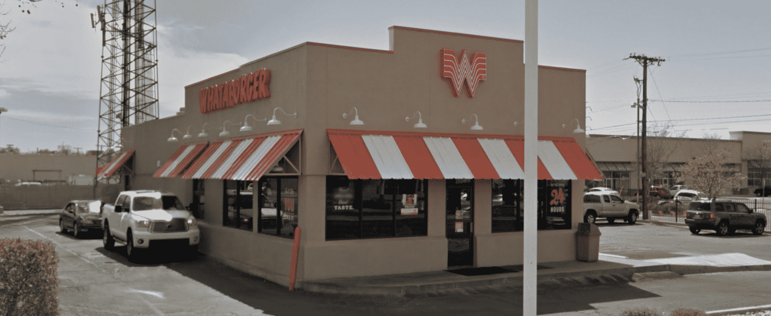 Location of Whataburger in Albuquerque, New Mexico.
