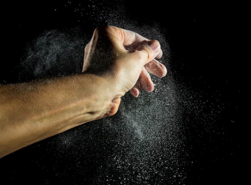 Talcum Powder On Fingers