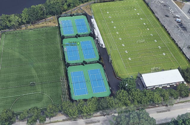 Tennis courts on Nonantum Road