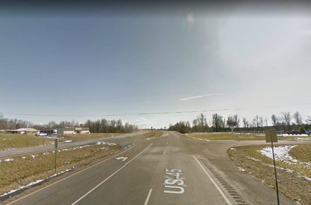 US-45 near Hunt Road in Kentucky