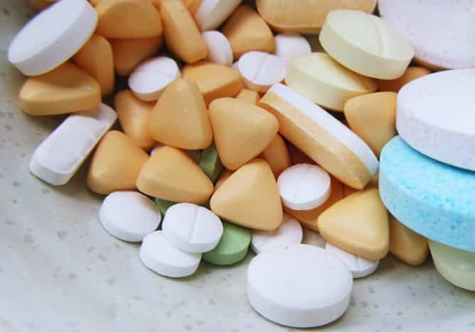 Various Pills On Table