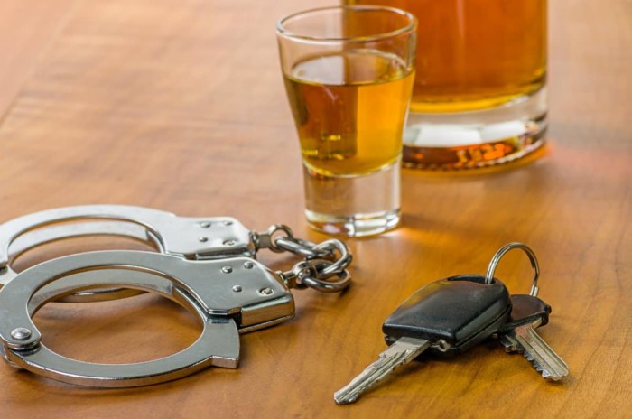 car keys and liquor