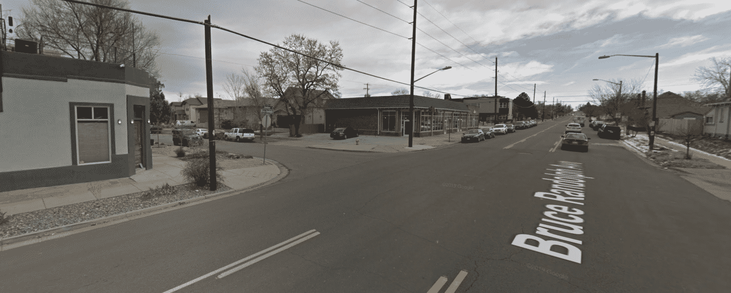 Bruce Randolph Avenue and Columbine Street in Denver, Colorado